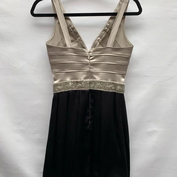 Maria Bianca Nero Size Small Black Silver Corset Beaded waist Cocktail dress Y2K - Picture 5 of 9